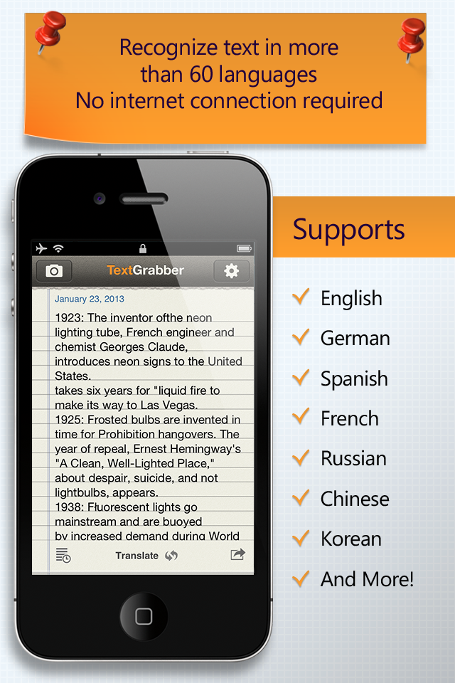 TextGrabber + Translator iPhone TextGrabber + Translator iPhone